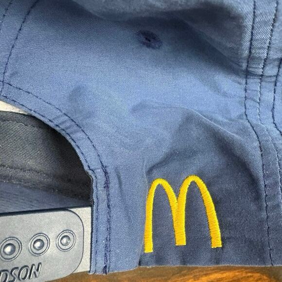 Gunga McDonald’s Blue Logo Embroidered Employee Fast Food Ball Cap Snap Back Hat - Picture 6 of 10